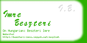imre beszteri business card